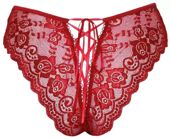 Cottelli LINGERIE - Verführerischer Slip ouvert in Rot M Cottelli LINGERIE - Verführerischer Slip ouvert in Rot M