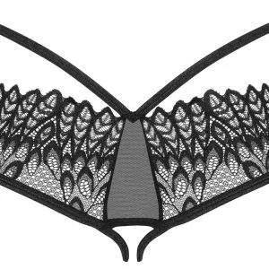 Obsessive Slip ouvert Donarella - Schwarze Transparenz mit Stickerei Obsessive Slip ouvert Donarella - Schwarze Transparenz mit Stickerei – Bild 7