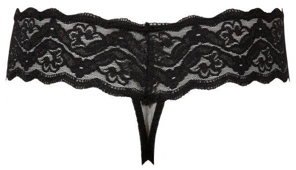 Cottelli LINGERIE - Rio Perlen String, schwarze Spitze M Cottelli LINGERIE - Rio Perlen String, schwarze Spitze M