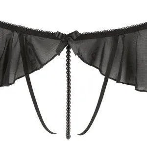 Cottelli LINGERIE - Verführerischer String ouvert mit Volants und Perlenkette S Cottelli LINGERIE - Verführerischer String ouvert mit Volants und Perlenkette S – Bild 6