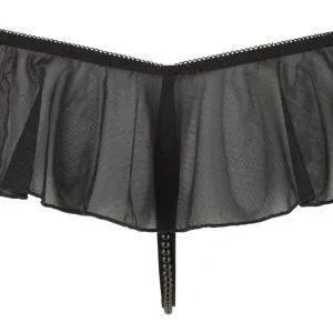 Cottelli LINGERIE - Verführerischer String ouvert mit Volants und Perlenkette S Cottelli LINGERIE - Verführerischer String ouvert mit Volants und Perlenkette S – Bild 7