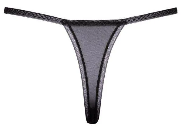 Cottelli LINGERIE Riostring Blume Schwarz/Rosa M/L Cottelli LINGERIE Riostring Blume Schwarz/Rosa M/L