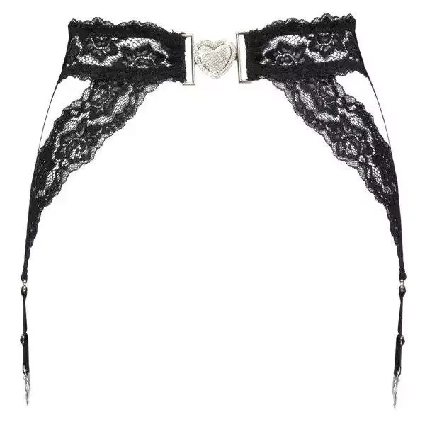 Cottelli LINGERIE Eleganter Schwarzer Spitzen-Strapsgurt Cottelli LINGERIE Eleganter Schwarzer Spitzen-Strapsgurt