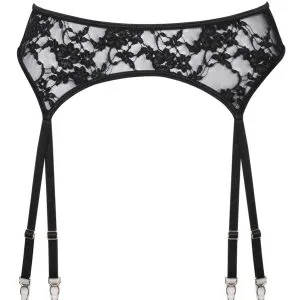 Cottelli LINGERIE Schwarzer Strapsgurt mit Blütenspitze und Strumpfhaltern Cottelli LINGERIE Schwarzer Strapsgurt mit Blütenspitze und Strumpfhaltern – Bild 4