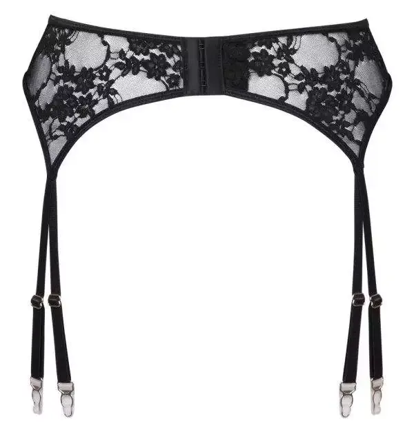 Cottelli LINGERIE Schwarzer Strapsgurt mit Blütenspitze und Strumpfhaltern Cottelli LINGERIE Schwarzer Strapsgurt mit Blütenspitze und Strumpfhaltern