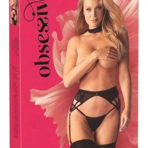 Obsessive Strapsgürtel Donarella - Schwarz, transparent, Stickerei-Einsätze Obsessive Strapsgürtel Donarella - Schwarz, transparent, Stickerei-Einsätze – Bild 6
