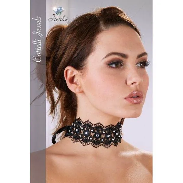 Cottelli ACCESSOIRES - Glamour Halsband mit Strass unisize Cottelli ACCESSOIRES - Glamour Halsband mit Strass unisize