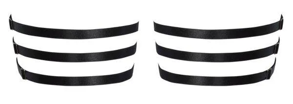 Cottelli ACCESSOIRES Schwarzes Dreifach-Strumpfband mit abnehmbaren Strapsen Cottelli ACCESSOIRES Schwarzes Dreifach-Strumpfband mit abnehmbaren Strapsen
