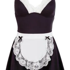 Cottelli COSTUMES Servierkleid - Figurbetontes Kleid mit Schürze Schwarz/Weiß S Cottelli COSTUMES Servierkleid - Figurbetontes Kleid mit Schürze Schwarz/Weiß S – Bild 6