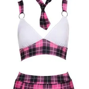 Cottelli COSTUMES Schulmädchen Set - Karo-Look Pink/Schwarz/Weiß S Cottelli COSTUMES Schulmädchen Set - Karo-Look Pink/Schwarz/Weiß S – Bild 7