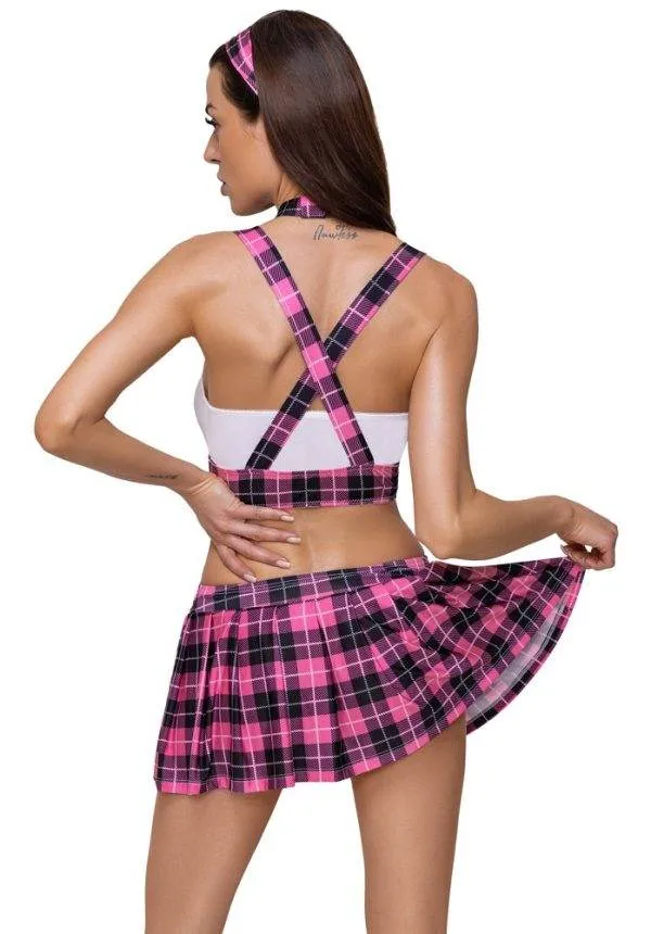Cottelli COSTUMES Schulmädchen Set - Karo-Look Pink/Schwarz/Weiß S Cottelli COSTUMES Schulmädchen Set - Karo-Look Pink/Schwarz/Weiß S