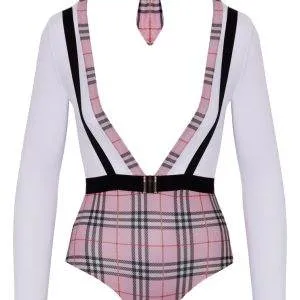 Cottelli COSTUMES Schulmädchen Kostüm - Karo-Look, Langarm-Body & Krawatten-Halsband Weiß/Rosa/Schwarz Größe L Cottelli COSTUMES Schulmädchen Kostüm - Karo-Look, Langarm-Body & Krawatten-Halsband Weiß/Rosa/Schwarz Größe L – Bild 8