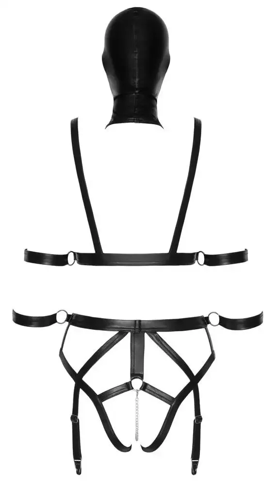 Bad Kitty Fesselset mit Maske - BDSM-Accessoires schwarz L Bad Kitty Fesselset mit Maske - BDSM-Accessoires schwarz L