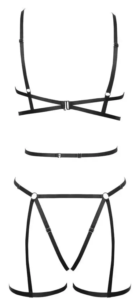 Cottelli LINGERIE Bondage-Style Harness-Set, Schwarz Cottelli LINGERIE Bondage-Style Harness-Set, Schwarz