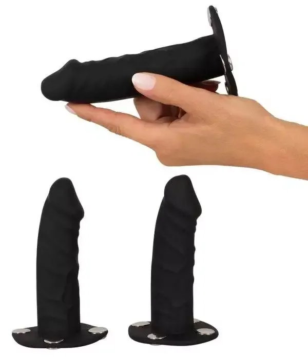 Bad Kitty Strap-on-String Set - Lederoptik - inklusive 3 Silikon-Dildos Bad Kitty Strap-on-String Set - Lederoptik - inklusive 3 Silikon-Dildos