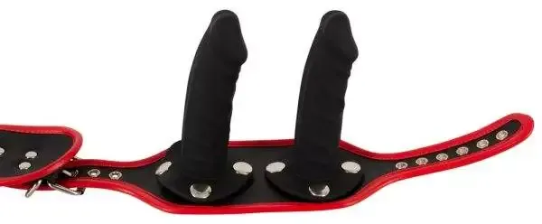 Bad Kitty Strap-on-String Set - Lederoptik - inklusive 3 Silikon-Dildos Bad Kitty Strap-on-String Set - Lederoptik - inklusive 3 Silikon-Dildos
