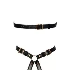 Bad Kitty Harness - Stilvoller Einteiler in Lederoptik Schwarz/Rosegold S/M Bad Kitty Harness - Stilvoller Einteiler in Lederoptik Schwarz/Rosegold S/M – Bild 7