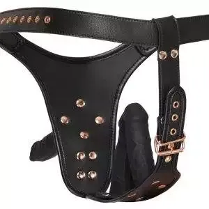 Bad Kitty Strap-On-String mit 3 Naturdildos - Verwöhnen und Verwöhnt-werden! Schwarz/Rosegold L/XL Bad Kitty Strap-On-String mit 3 Naturdildos - Verwöhnen und Verwöhnt-werden! Schwarz/Rosegold L/XL – Bild 6