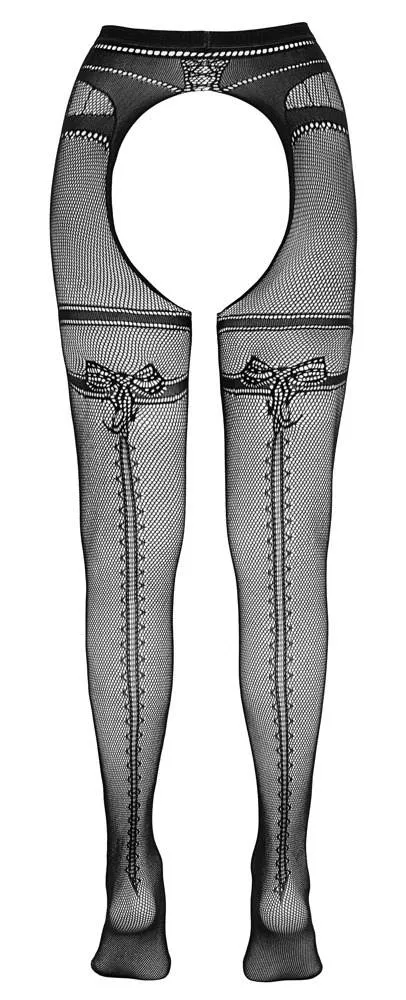 Cottelli LEGWEAR - Netzstrumpfhose ouvert mit Strumpfband S/M Cottelli LEGWEAR - Netzstrumpfhose ouvert mit Strumpfband S/M