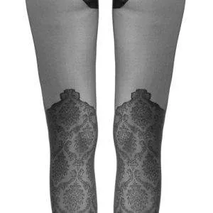 Cottelli LEGWEAR - Spitzenoptik Overknee Strumpfhose ouvert schwarz 5 Cottelli LEGWEAR - Spitzenoptik Overknee Strumpfhose ouvert schwarz 5 – Bild 8