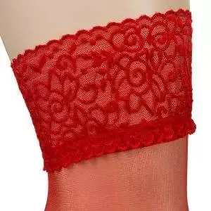 Cottelli LEGWEAR - Rote Spitzen-Halterlose, 17 den S Cottelli LEGWEAR - Rote Spitzen-Halterlose, 17 den S – Bild 7