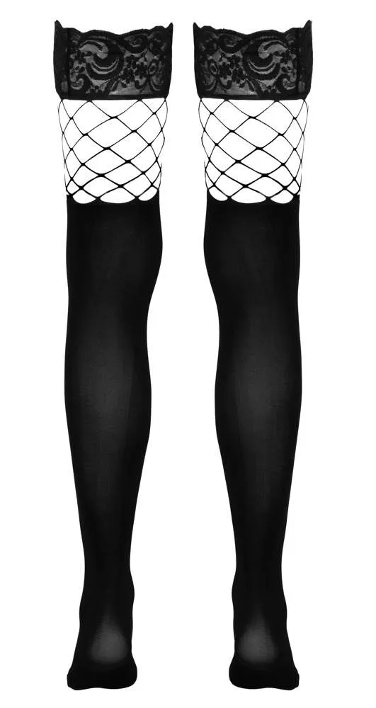 Cottelli LEGWEAR - 2in1 Overknee Netzstrümpfe S/M Cottelli LEGWEAR - 2in1 Overknee Netzstrümpfe S/M
