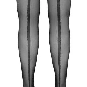 Cottelli LEGWEAR - Silber-Spitze & Ziernaht - Streckt optisch die Beine Schwarz/Silber S Cottelli LEGWEAR - Silber-Spitze & Ziernaht - Streckt optisch die Beine Schwarz/Silber S – Bild 6