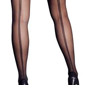 Cottelli LEGWEAR - Silber-Spitze & Ziernaht - Streckt optisch die Beine Schwarz/Silber S Cottelli LEGWEAR - Silber-Spitze & Ziernaht - Streckt optisch die Beine Schwarz/Silber S – Bild 5