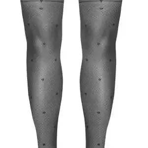 Cottelli LEGWEAR - Halterlose Strümpfe mit Pünktchen und Strapsen schwarz Größe 3 Cottelli LEGWEAR - Halterlose Strümpfe mit Pünktchen und Strapsen schwarz Größe 3 – Bild 6