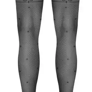 Cottelli LEGWEAR - Halterlose Strümpfe mit Pünktchen und Strapsen schwarz Größe 3 Cottelli LEGWEAR - Halterlose Strümpfe mit Pünktchen und Strapsen schwarz Größe 3 – Bild 7