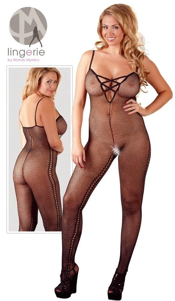 NO:XQSE Catsuit Netz mit Lochmuster, ouvert im Schritt 2XL/3XL NO:XQSE Catsuit Netz mit Lochmuster, ouvert im Schritt 2XL/3XL