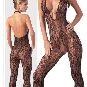 NO:XQSE Catsuit - Schwarzes Netz mit Perlen, ouvert im Schritt L/XL NO:XQSE Catsuit - Schwarzes Netz mit Perlen, ouvert im Schritt L/XL – Bild 7