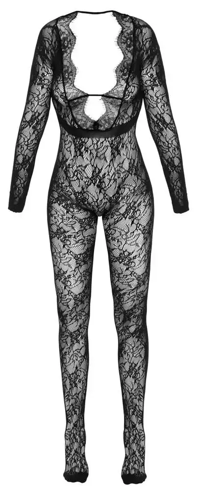 Cottelli FANTASY Langarm-Catsuit ouvert in Spitzenoptik Cottelli FANTASY Langarm-Catsuit ouvert in Spitzenoptik