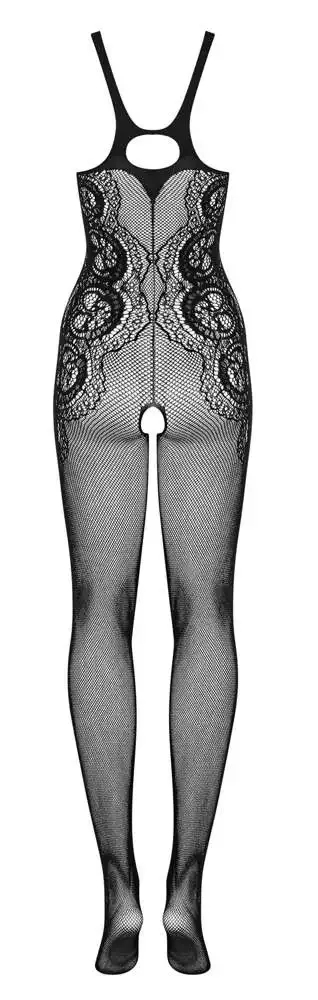 Obsessive G335 Hochelastischer Catsuit ouvert in Schwarz Obsessive G335 Hochelastischer Catsuit ouvert in Schwarz