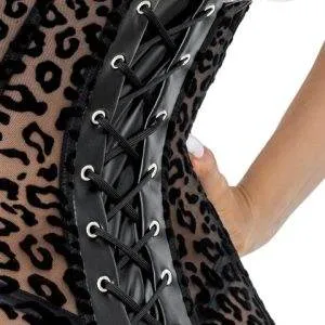 Noir Strapshemd Leo-Samtflockprint S Noir Strapshemd Leo-Samtflockprint S – Bild 6