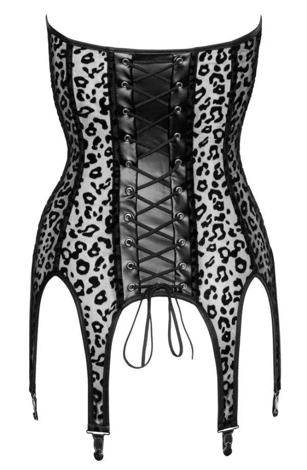 Noir Strapshemd Leo-Samtflockprint S Noir Strapshemd Leo-Samtflockprint S