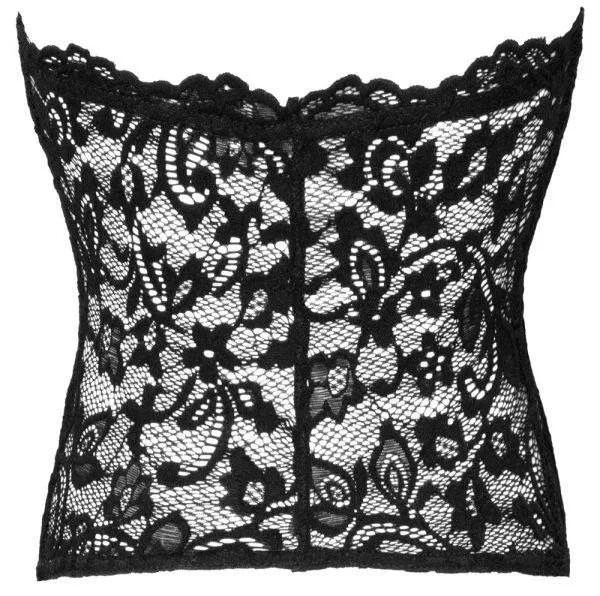 Noir Spitzen-Corsage in exklusivem Design schwarz Größe L Noir Spitzen-Corsage in exklusivem Design schwarz Größe L