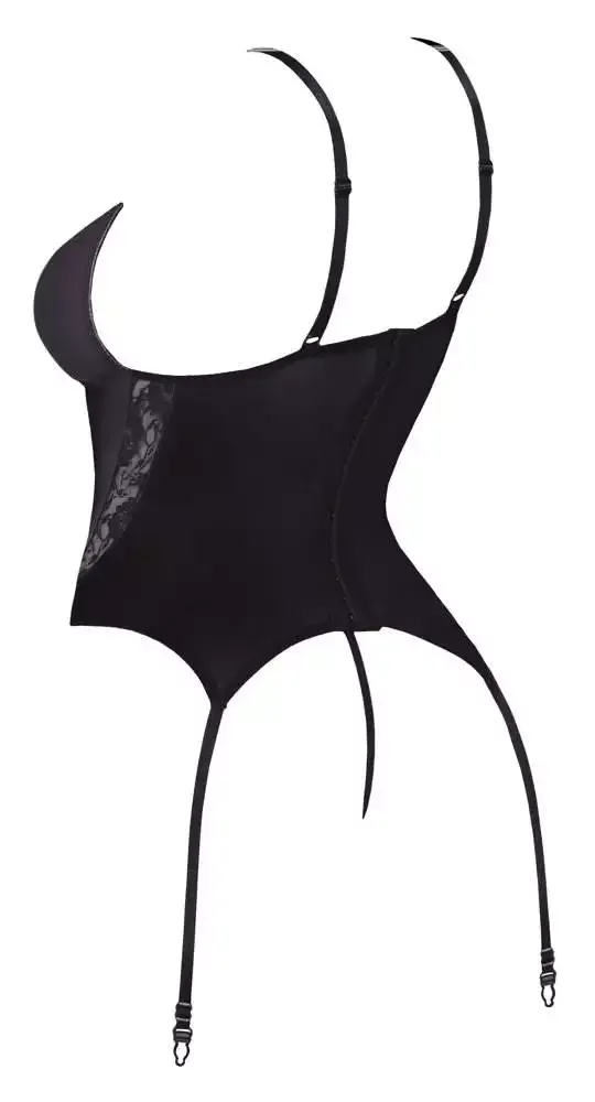 Cottelli LINGERIE Strapshemd - Rot/Schwarz, mit Spitzeneinsätzen Rot/Schwarz S Cottelli LINGERIE Strapshemd - Rot/Schwarz, mit Spitzeneinsätzen Rot/Schwarz S