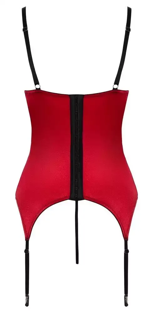 Cottelli LINGERIE Strapshemd rot - busenfrei & String ouvert Rot/Schwarz Größe M Cottelli LINGERIE Strapshemd rot - busenfrei & String ouvert Rot/Schwarz Größe M