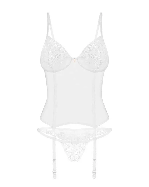 Obsessive Alissium Dessous-Set - Weiß, Größe S/M Obsessive Alissium Dessous-Set - Weiß, Größe S/M