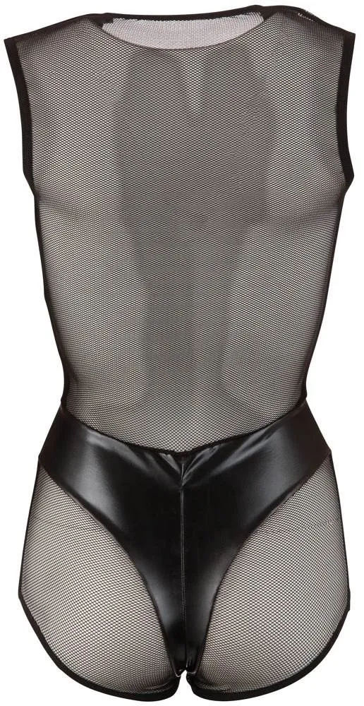 Cottelli PARTY - Glanzstück: Ärmelloser Body, Wetlook & Netz XL Cottelli PARTY - Glanzstück: Ärmelloser Body, Wetlook & Netz XL