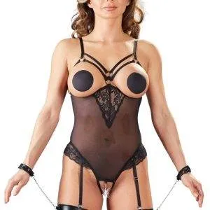 Cottelli BONDAGE Strapsbody mit Spitze und Wetlook S Cottelli BONDAGE Strapsbody mit Spitze und Wetlook S – Bild 7