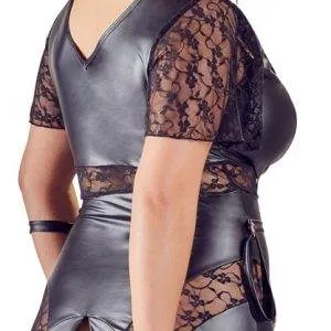 Cottelli BONDAGE - Kurzarmbody mit Fesseln und Reißverschluss 4XL Cottelli BONDAGE - Kurzarmbody mit Fesseln und Reißverschluss 4XL – Bild 8
