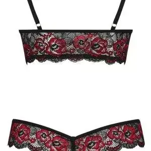 Cottelli LINGERIE - Spitzen Body ouvert Schwarz/Rot S/M Cottelli LINGERIE - Spitzen Body ouvert Schwarz/Rot S/M – Bild 6