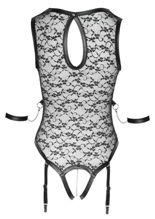Cottelli BONDAGE Spitzen-Straps-Body mit Armfesseln S Cottelli BONDAGE Spitzen-Straps-Body mit Armfesseln S
