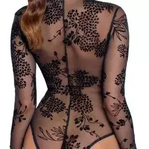 Noir Powernet-Body mit Blütenprint L Noir Powernet-Body mit Blütenprint L – Bild 6