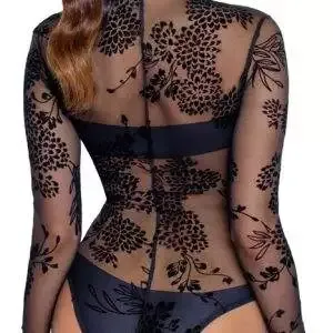 Noir Powernet-Body mit Blütenprint L Noir Powernet-Body mit Blütenprint L – Bild 7