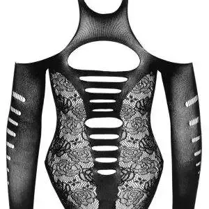 NO:XQSE Body ouvert Spitze, schulterfrei, ¾-Arm, Cut-outs S-L NO:XQSE Body ouvert Spitze, schulterfrei, ¾-Arm, Cut-outs S-L – Bild 6