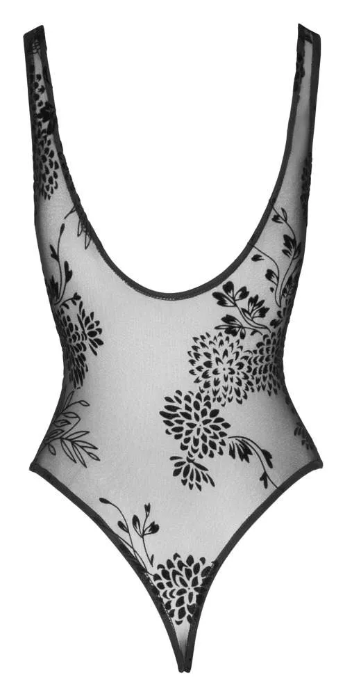 Noir Samtflock Riostringbody L Noir Samtflock Riostringbody L