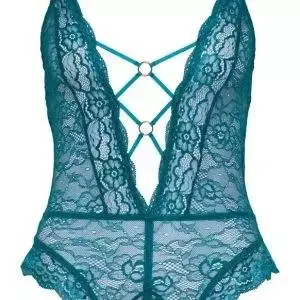 Cottelli LINGERIE Body ouvert - sinnlicher Style in petrolfarbener Spitze petrol XL Cottelli LINGERIE Body ouvert - sinnlicher Style in petrolfarbener Spitze petrol XL – Bild 6